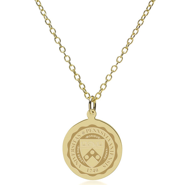 Penn 18K Gold Pendant & Chain Shot #2