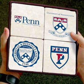 Penn Logos Marble Coasters Shot #1