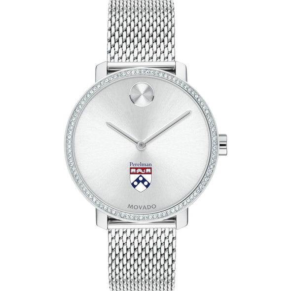 Penn Med Women's Movado Bold with Crystal Bezel & Mesh Bracelet Shot #2