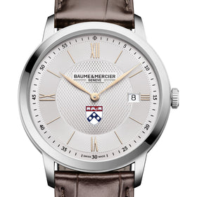 Penn Men's Baume et Mercier 40mm Classima Quartz Watch with Silver Dial & Dark Brown Leather Strap Shot #1