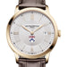 Penn Men's Baume et Mercier 40mm Gold PVD Classima Watch with Silver Dial & Dark Brown Leather Strap