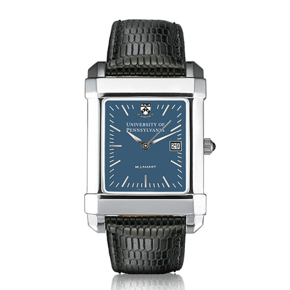 Penn Men's Blue Quad Watch with Leather Strap Shot #2