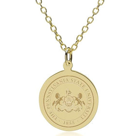 Penn State 14K Gold Pendant &amp; Chain Shot #1