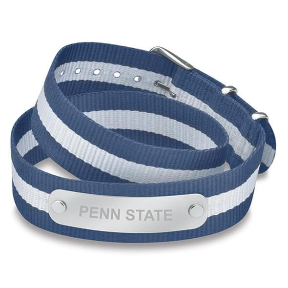 Penn State Double Wrap RAF Nylon ID Bracelet Shot #1