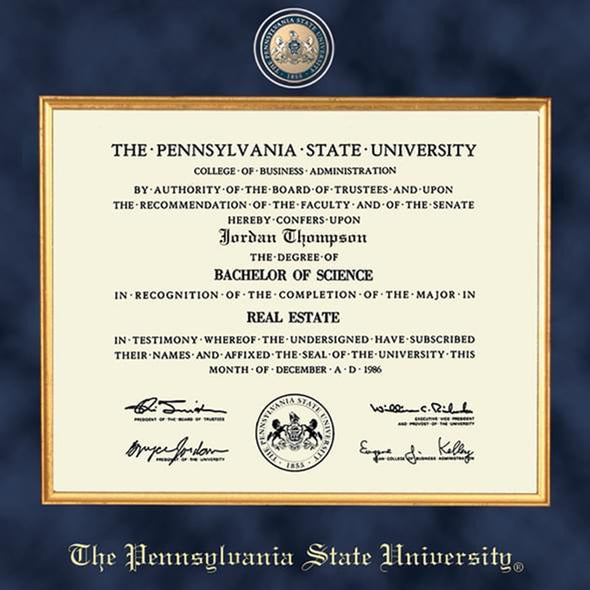 Penn State Excelsior Diploma Frame Shot #2