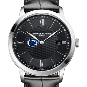 Penn State Men's Baume et Mercier 40mm Classima Quartz Watch with Black Dial & Black Leather Strap Shot #1