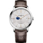 Penn State Men's Baume et Mercier 40mm Classima Quartz Watch with Silver Dial & Dark Brown Leather Strap Shot #2