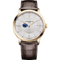 Penn State Men's Baume et Mercier 40mm Gold PVD Classima Watch with Silver Dial & Dark Brown Leather Strap Shot #2