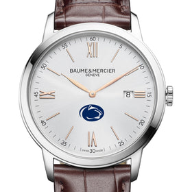 Penn State Men's Baume et Mercier 42mm Classima Watch with Silver Dial & Brown Leather Strap Shot #1