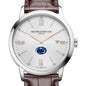 Penn State Men's Baume et Mercier 42mm Classima Watch with Silver Dial & Brown Leather Strap Shot #1