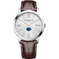 Penn State Men's Baume et Mercier 42mm Classima Watch with Silver Dial & Brown Leather Strap Shot #2