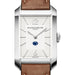 Penn State Men's Baume et Mercier 43X27mm Hampton Watch with Silver Dial & Tan Leather Strap