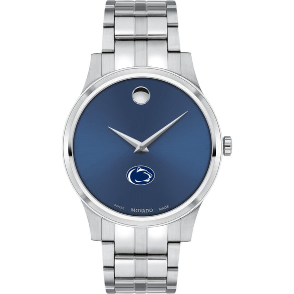 Penn State Men's Movado Collection Stainless Steel Watch with Blue Dial Shot #2