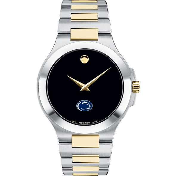 Penn State Men&#39;s Movado Collection Two-Tone Watch with Black Dial Shot #2