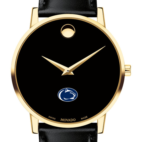 Penn State Men&#39;s Movado Gold Museum Classic Leather Shot #1