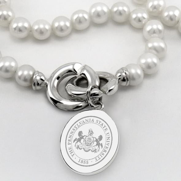 Penn State Pearl Necklace with Sterling Silver Charm Shot #2
