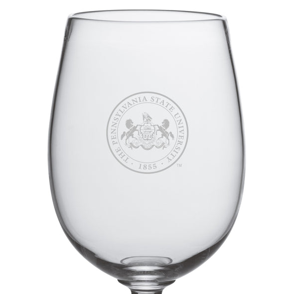 Penn State Red Wine Glasses by Simon Pearce Shot #2