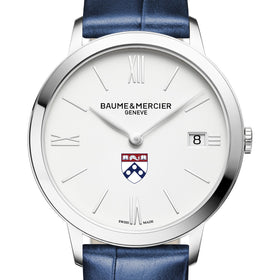 Penn Women's Baume et Mercier 36.5mm Classima Watch with White Dial & Blue Leather Strap Shot #1