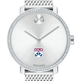 Penn Women's Movado Bold with Crystal Bezel & Mesh Bracelet Shot #1