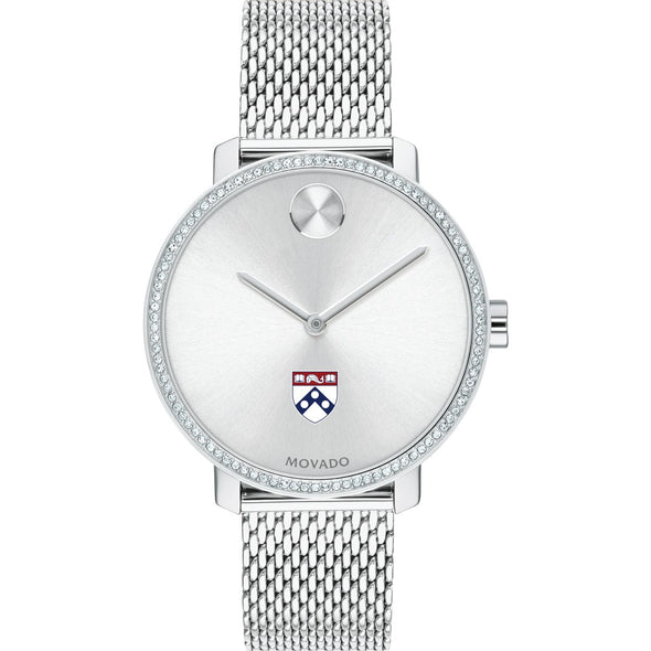 Penn Women's Movado Bold with Crystal Bezel & Mesh Bracelet Shot #2