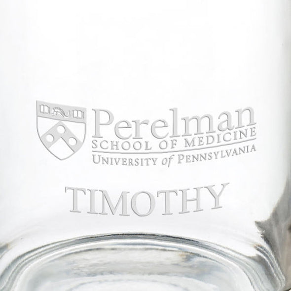 Perelman School of Medicine 13 oz Glass Coffee Mug Shot #3