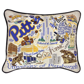 Pitt Embroidered Pillow Shot #1