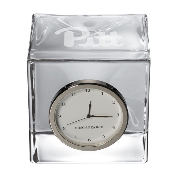 Pitt Glass Desk Clock by Simon Pearce Shot #2