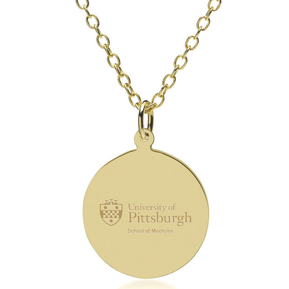 Pitt Med 14K Gold Pendant & Chain Shot #1