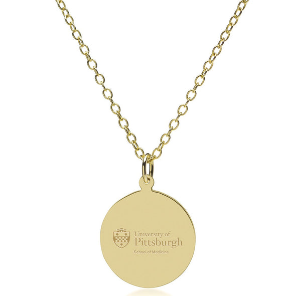 Pitt Med 14K Gold Pendant & Chain Shot #2