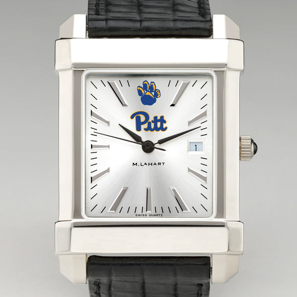Pitt Men's Collegiate Watch with Leather Strap Shot #1