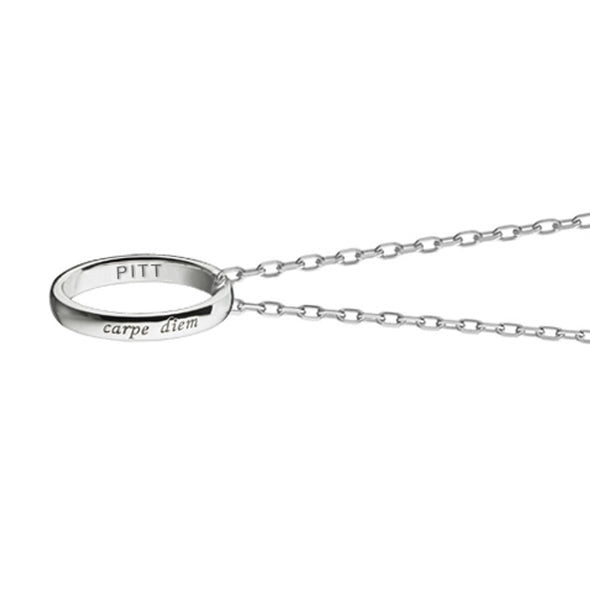 Pitt Monica Rich Kosann "Carpe Diem" Poesy Ring Necklace in Silver Shot #3
