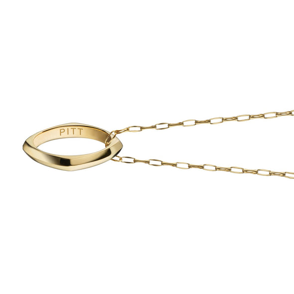 Pitt Monica Rich Kosann Poesy Ring Necklace in Gold Shot #3
