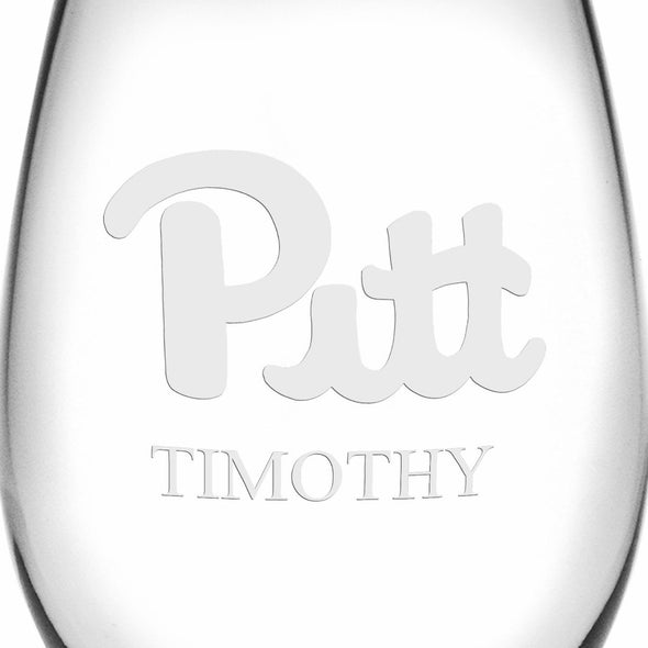 Pitt Stemless Wine Glasses Made in the USA - Set of 4 Shot #3