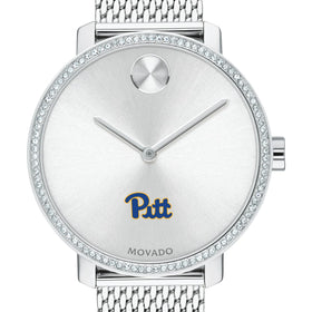 Pitt Women&#39;s Movado Bold with Crystal Bezel &amp; Mesh Bracelet Shot #1