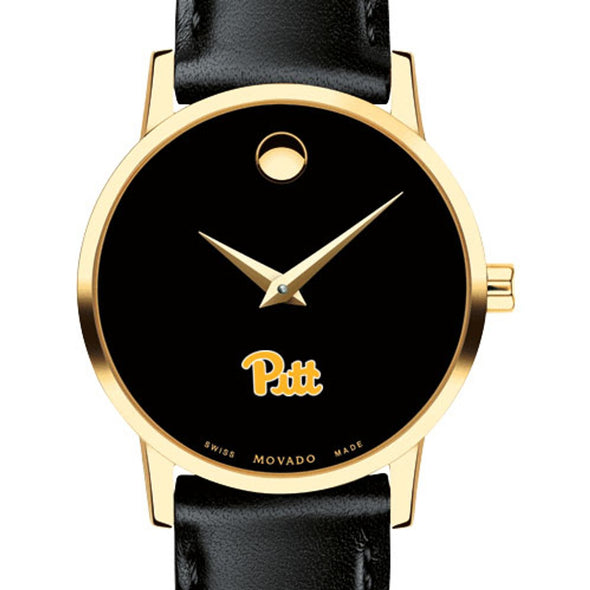 Pitt Women's Movado Gold Museum Classic Leather Shot #1