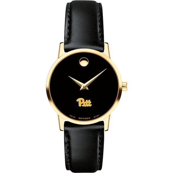 Pitt Women's Movado Gold Museum Classic Leather Shot #2