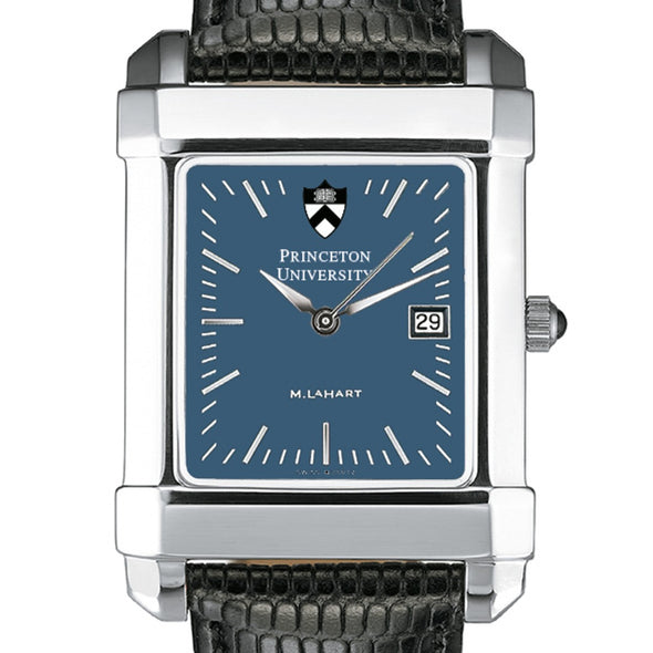 Princeton Men's Blue Quad Watch with Leather Strap