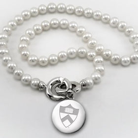 Princeton Pearl Necklace with Sterling Silver Charm Shot #1