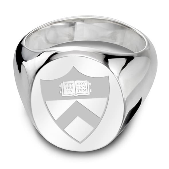 Princeton Sterling Silver Oval Signet Ring Shot #2