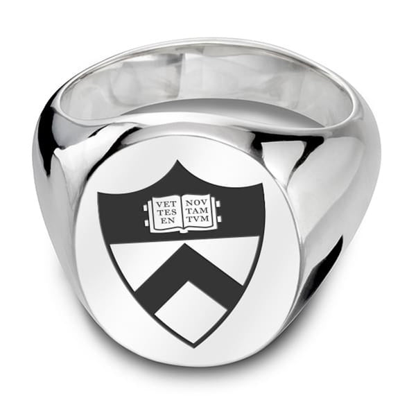 Princeton Sterling Silver Oval Signet Ring Graduation Gift