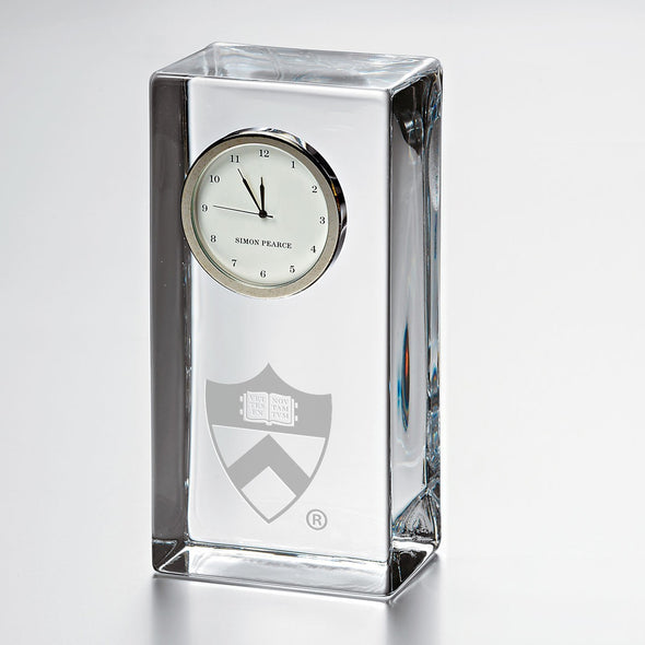 Princeton Tall Glass Desk Clock by Simon Pearce Shot #1
