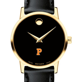 Princeton Women&#39;s Movado Gold Museum Classic Leather Shot #1