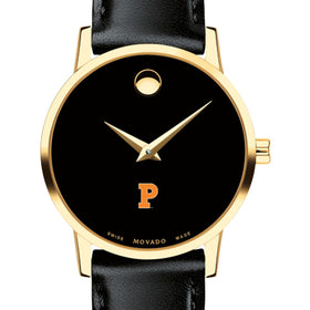 Princeton Women's Movado Gold Museum Classic Leather Shot #1