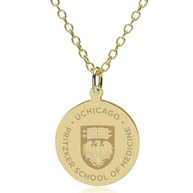 Pritzker School of Medicine 18K Gold Pendant & Chain Shot #1