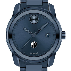 Providence College Men's Movado BOLD Blue Ion with Date Window Shot #1