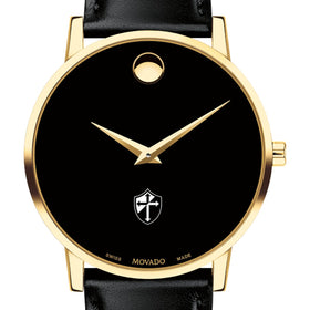 Providence Men's Movado Gold Museum Classic Leather Shot #1