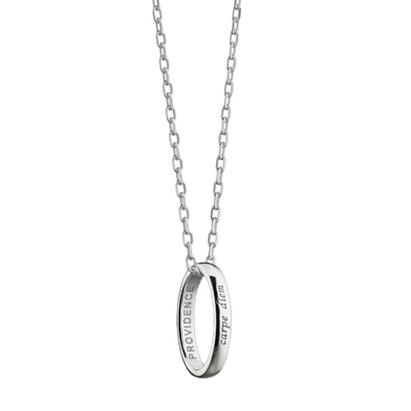 Providence Monica Rich Kosann "Carpe Diem" Poesy Ring Necklace in Silver Shot #1