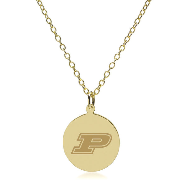 Purdue 14K Gold Pendant & Chain Shot #2