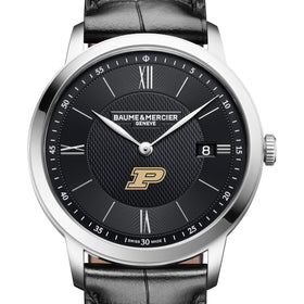 Purdue Men's Baume et Mercier 40mm Classima Quartz Watch with Black Dial & Black Leather Strap Shot #1