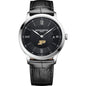 Purdue Men's Baume et Mercier 40mm Classima Quartz Watch with Black Dial & Black Leather Strap Shot #2